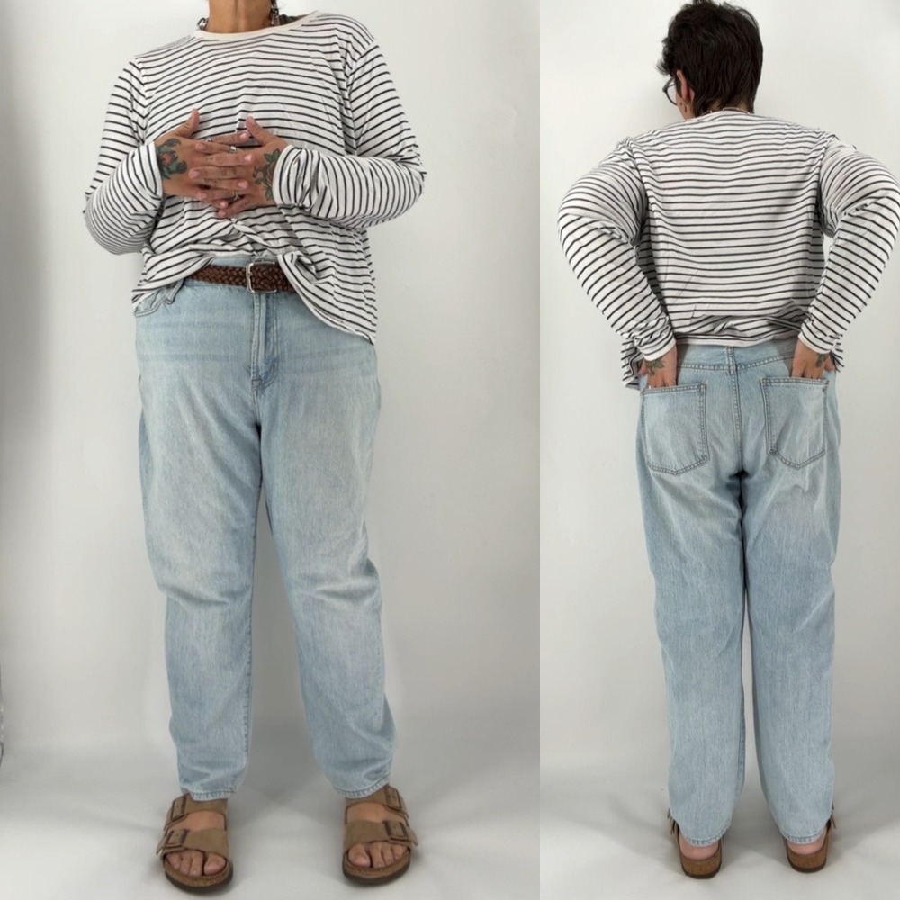 Madewell Womens Light Wash High Rise Tapered Jeans Denim Pants Size 33